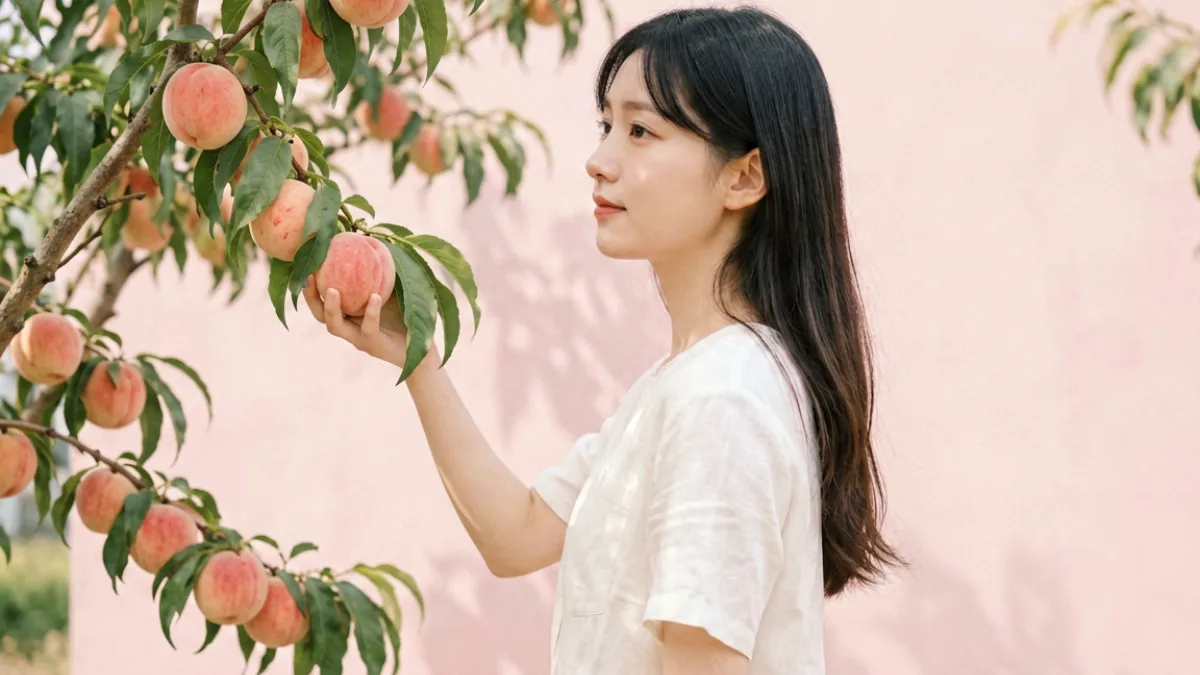 水蜜桃系列清纯风格截图，展示8x8x平台该系列的视觉风格与画面色调